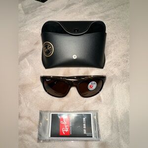 NWT Polarized Ray-Ban Sunglasses RB4351 710/83 Havana brown Unisex